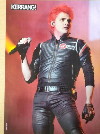 Gerard Way / My Chemical Romance - Double - Sided Kerrang Poster - Mcr - Rare