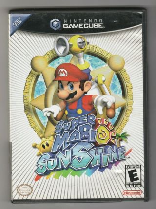 Mario Sunshine Nintendo Gamecube Game Rare Htf With Case & Artwork
