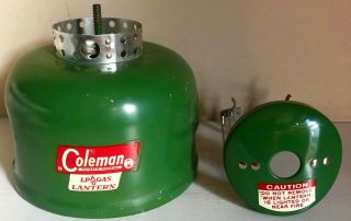 " Rare " Coleman Model 5122 Single Mantle 8/71 Lime Green Lp Gas Lantern Parts