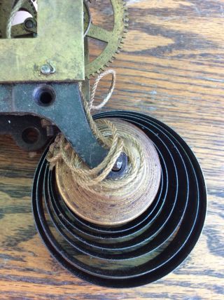 Rare J C Brown 8 Day,  Fusee Mantle / Shelf Clock Movement,  Parts / Repairs 4