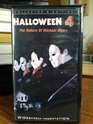 Halloween 4 The Return Of Michael Myers Collectors Edition Vhs Rare