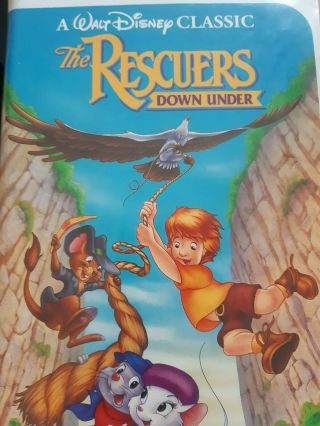 The Rescuers Down Under RARE Demo Walt Disney Black Diamond VHS 2