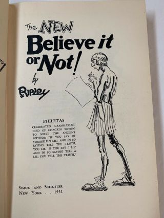 RARE ROBERT RIPLEY ' S SIGNED AUTOGRAPHED THE BELIEVE IT OR NOT SECOND SERIES 7