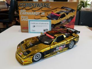 Rare 2004 Dale Earnhardt Jr.  / Boris Said 8 Compuware 1:18 Chrome Corvette C5r