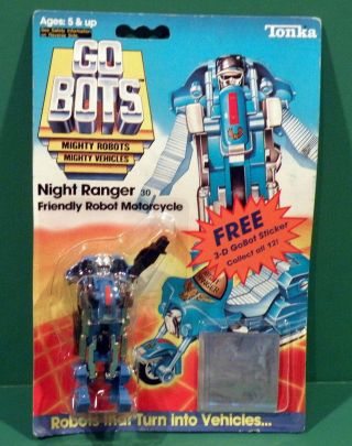 1984 Tonka Gobots Night Ranger With Card And Bubble (opened).  Rare