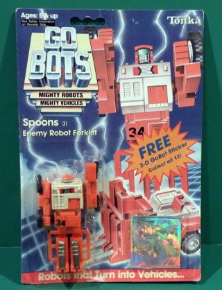 1984 Tonka Gobots Spoons With Card And Bubble (opened).  Rare