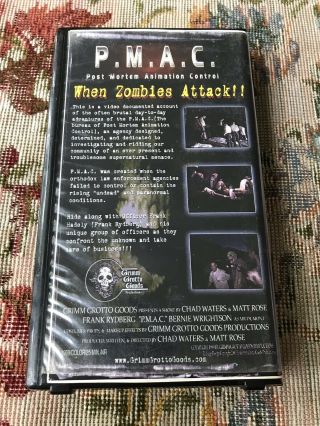 P.  M.  A.  C.  Post Mortem Animation Control VHS horror rare zombies 2