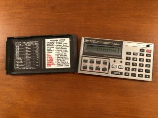 Rare Vintage Sharp Pc - 1270 Computer Calculator With Pygmy Ram Card