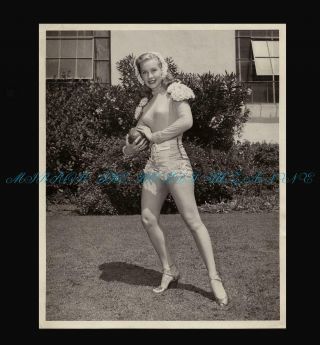 1940s Rare Unseen Penny Edwards Leggy Sexy Football Classic Cheesecake Hollywood