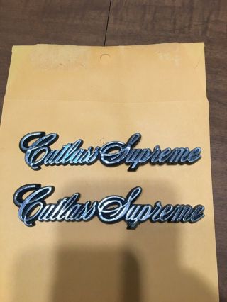 Pair 1978 - 1987 Oldsmobile Cutlass Supreme Side Emblem Badge Symbol Oem Rare
