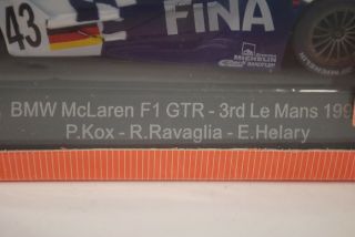 McLaren F1 GTR - Fina - LeMans - BNIB - and rare - Slot.  it - 1/32 3