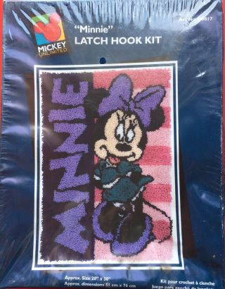 Rare Caron Minnie Mouse Latch Hook Rug Kit D0017 20” X 30” Inch