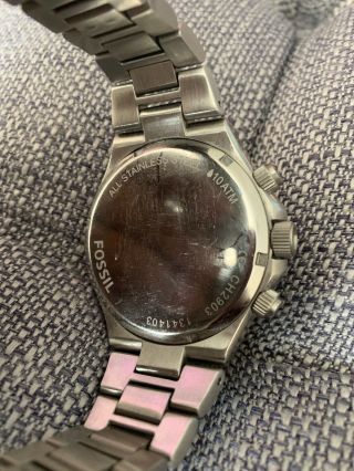 FOSSIL CH2903 QUALIFIER STAINLESS STEEL CASE BRACELET CHRONOGRAPH MENS RARE 6