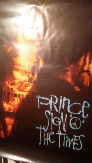 Prince 1987 Sign Of The Times Records Promo 24 X 33 Rare Poster