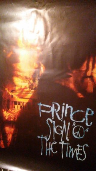 PRINCE 1987 SIGN OF THE TIMES RECORDS PROMO 24 x 33 rare POSTER 2