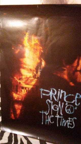 PRINCE 1987 SIGN OF THE TIMES RECORDS PROMO 24 x 33 rare POSTER 3
