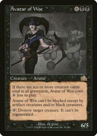 Avatar Of Woe Prophecy Nm - M Black Rare Magic The Gathering Mtg Card Abugames