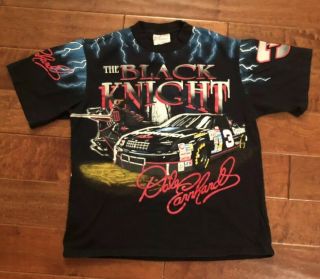Vintage Rare Mens Dale Earnhardt Sr.  The Black Knight Nascar T Shirt Large
