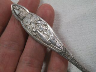 Rare " Hollywood,  Calif,  The Home Of The Movies " - Sterling Silver Souvenir Spoon
