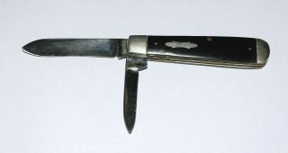 Vintage Antique Remington 2 Blade Pocket Knife Rare Black Handle