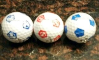 3 Collector Rare 5a Callaway Chrome Soft Truvis 2 Blue &1red/wht Golf Balls
