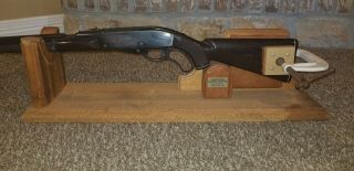 Rare Vintage Decker Shooting Products Wood & Leather Rifle Rest & Vice 30 "