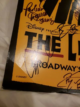 Rare THE LION KING Broadway Cast Signed Poster Musical 2