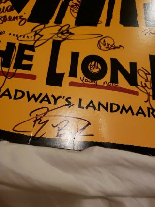 Rare THE LION KING Broadway Cast Signed Poster Musical 3