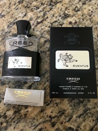 Rare Creed Aventus 120ml / 4oz Empty Bottle & Papers