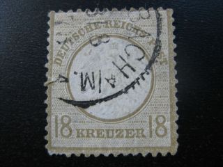 Deutsches Reich Mi.  11 Rare Brustschild Shield Stamp Cv $600.  00