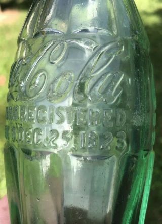 Rare 1923 Coca Cola Hobbleskirt Bottle Huntsville Alabama Ala Coke 23 Patent 2