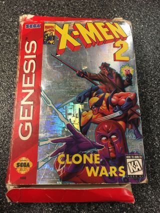 X - Men 2: Clone Wars (sega Genesis,  1995) Cib Rare Af Magneto