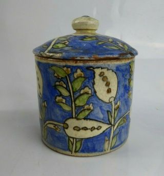 Antique Palestine Pottery Jar Iznik Style C1900 Signed Rare - Middle Eastern