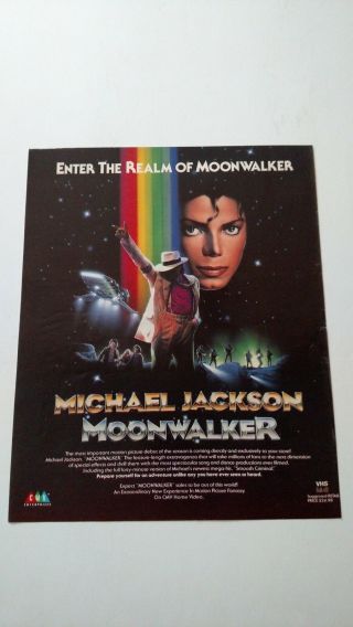 Michael Jackson " Moon Walker " (1988) Rare Print Promo Poster Ad