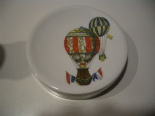 RARE ROSENTHAL CLASSIC GERMANY FORNASETTI DECOR MONGOLFIERE SOAP DISH,  BRUSH HOLD 5