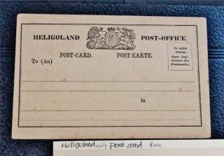 Nystamps British Heligoland Stamp Early Post Card Rare