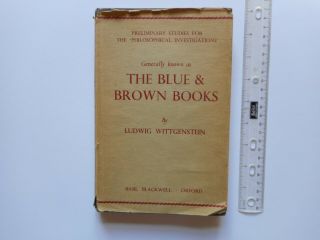 Very Rare: The Blue & Brown Books Of Ludwig Wittgenstein,  1958 Blackwell Ed. ,  Dj