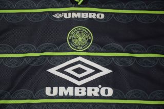 Rare Vintage 1998 Celtic Football Club Black Umbro Soccer Jersey Men’s Sz XL 3