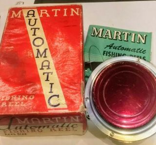 Rare Vintage Martin No 02 Auto Fly Fishing Reel W/ Box / Insert Estate