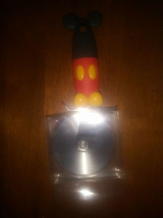 Vintage Disney Mickey Mouse Pizza Cutter With Tags Rare