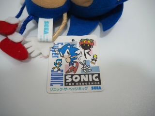 Sonic The HedgeHog SEGA 1992 STRINGY Plush TAG Toy Doll Japan Rare 2
