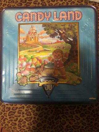 Candy Land 50th Anniversary Limited Edition Tin Box Rare Oop Board Game