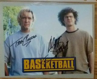 Trey Parker & Matt Stone Hand/autographed 8 " ×10 " Baseketball Movie Promo (rare)