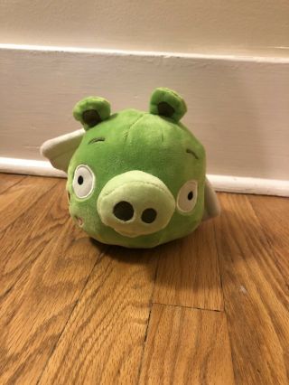 Rare Angry Bird Green Pig With Hearts And Wings Collectible