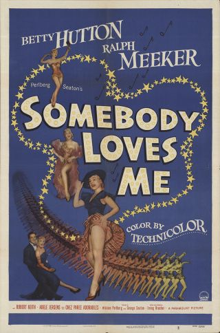 Somebody Loves Me Rare Classic Dvd 1952 Jack Benny Betty Hutton