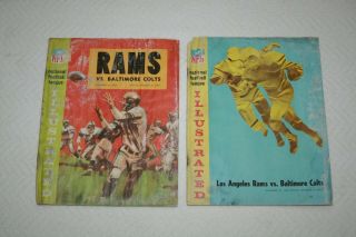 Rare 1964 Los Angeles Rams Programs Dual Covers Vs Baltimore Colts 11 - 22 - 64