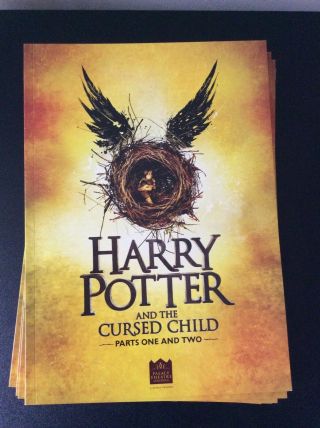 Harry Potter & The Cursed Child 1 & 2 London Playbill Book Rare October 2017