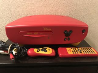 Disney Mickey Mouse Dvd2000 - C Dvd Cd Player With Remotes Rare Vintage