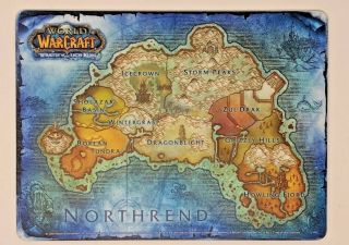 Rare Geniune Northrend Mousepad - World Of Warcraft: Wrath Of The Lich King 2008