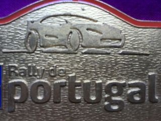 antique and rare enamelled bronze plate of Portugal Rally 2005 2